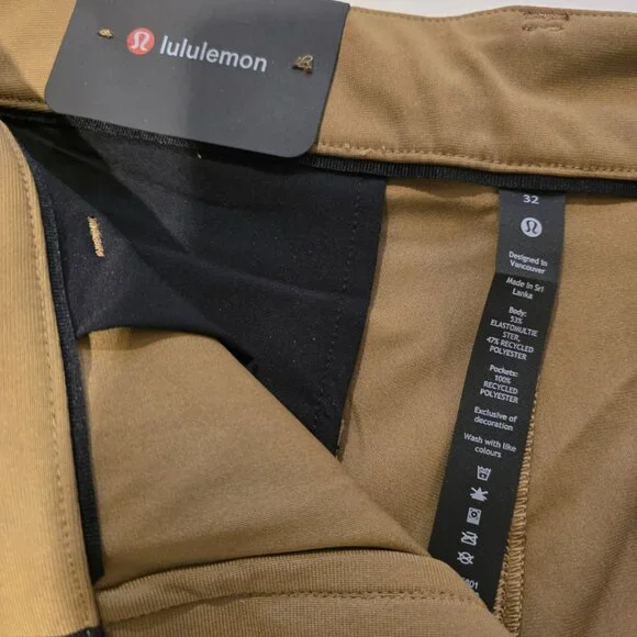 NWT Men's Lululemon Commission Pant Slim 32X32 w/Warpstreme Fabric
